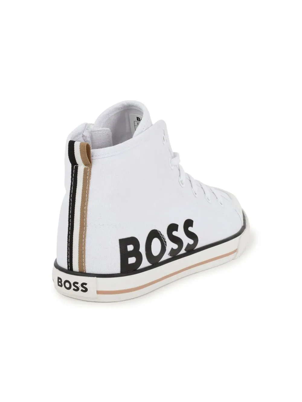 Sneakers High-top in tela con logo