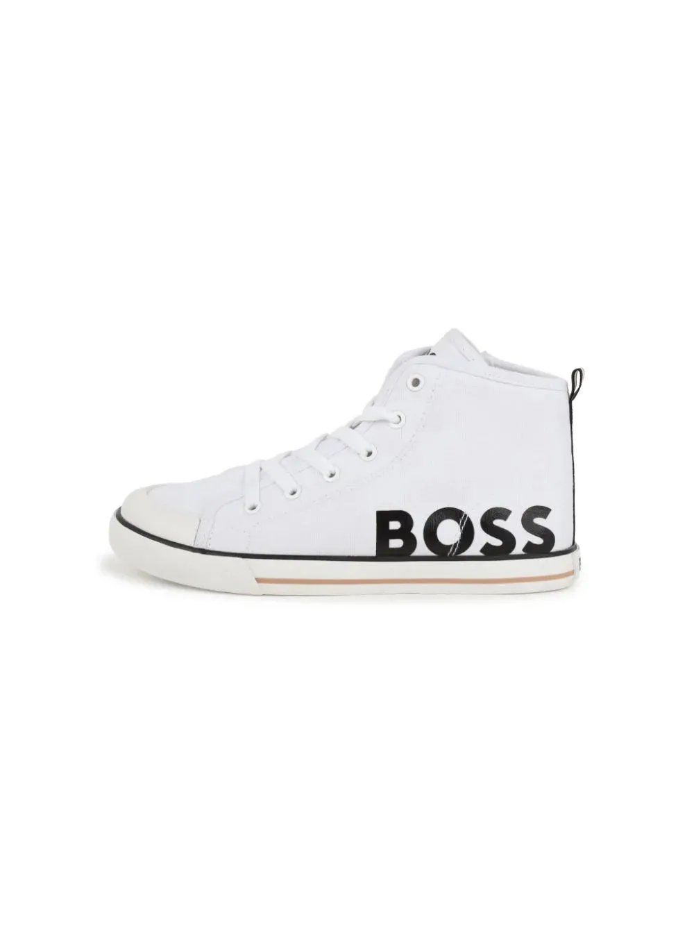 Sneakers High-top in tela con logo