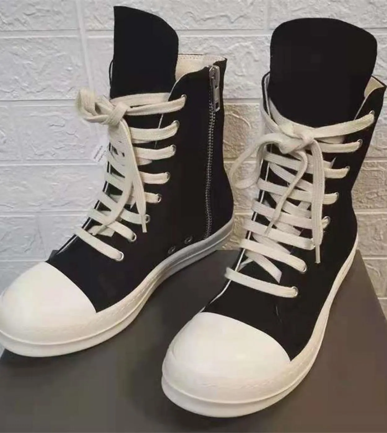 Stivali di tela da uomo casual Rock Hip Hop Street Cool Classic Lace Up Mens Casual Sneaker Stivali da uomo con altezza crescent