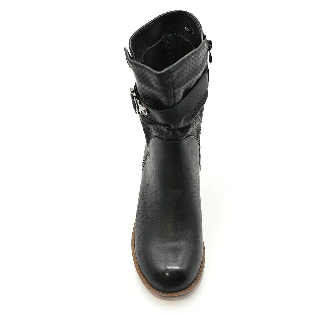 Stivali Primaverili Da Donna Motociclista Biker Anfiibi G521