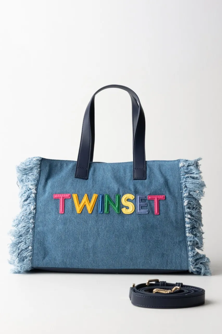 Tote piccola in denim Denim