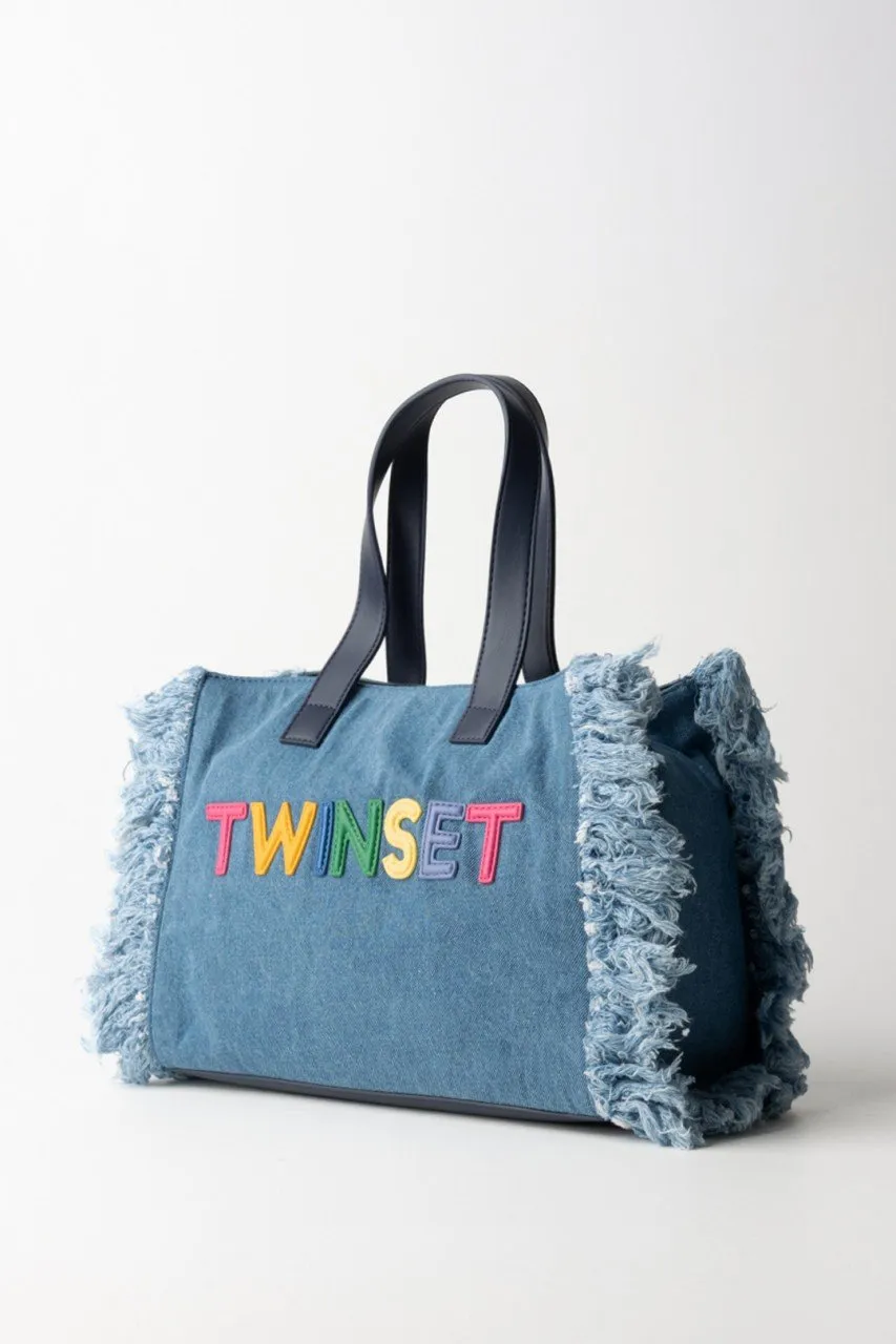 Tote piccola in denim Denim