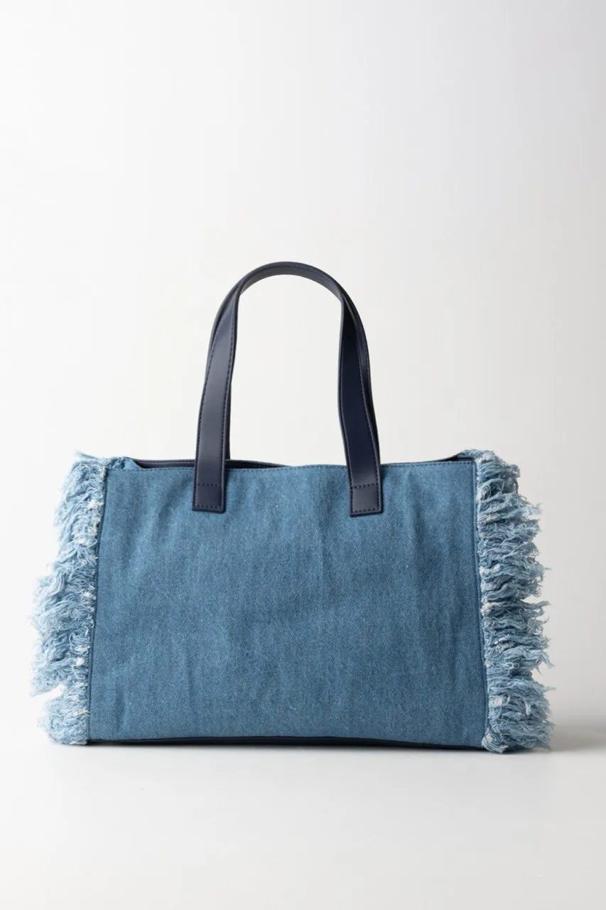 Tote piccola in denim Denim