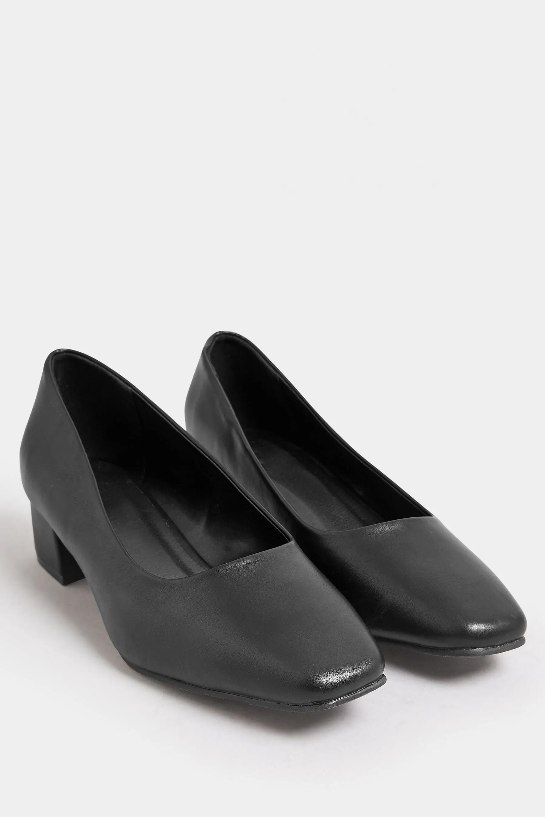 Yours Curve - Décolleté in pelle sintetica Scarpe vestibilità ultra larga con tacco largo
