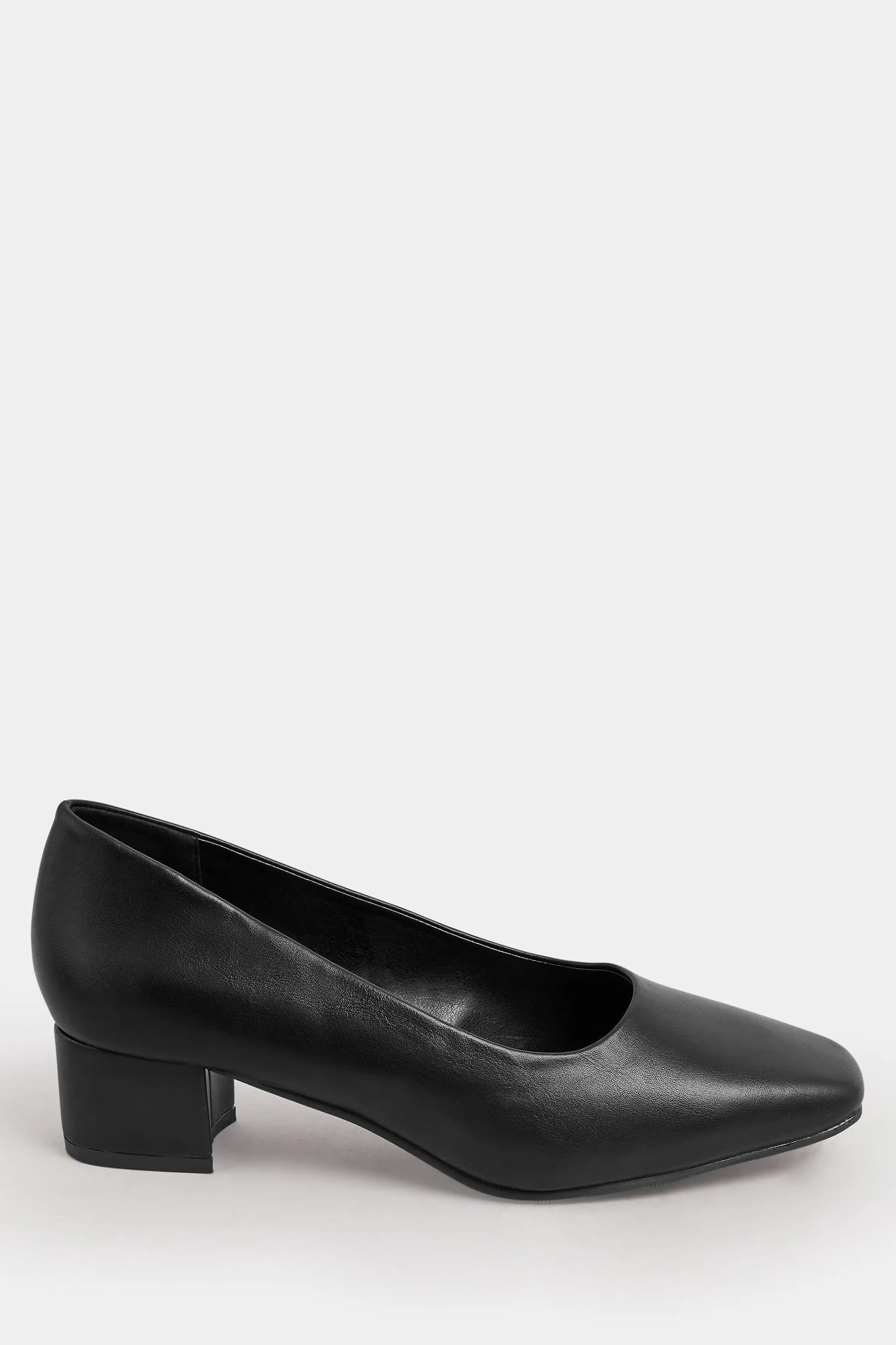 Yours Curve - Décolleté in pelle sintetica Scarpe vestibilità ultra larga con tacco largo