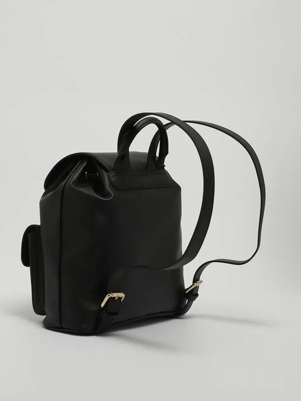 Zaino donna Twinset in simil pelle multi tasche Nero