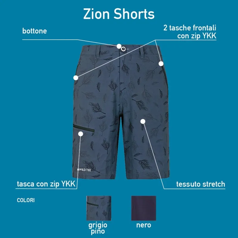 Zion Pantaloncino Cargo Nero Uomo